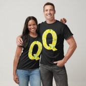 Funny Lemon Initial Monogram Letter Q Girls T-Shirt (Unisex)