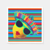 Funny Lemon Lady With Sombrero Party Serviette (Vorderseite)