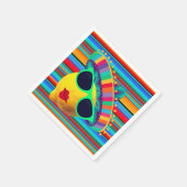 Funny Lemon Lady With Sombrero Party Serviette (Ecke)