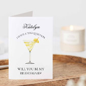 Funny Lemon Martini wird meine Bridesmaid Card sei Einladung