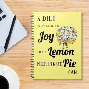 Funny Lemon Meringue Pie Diet Joke Notizblock