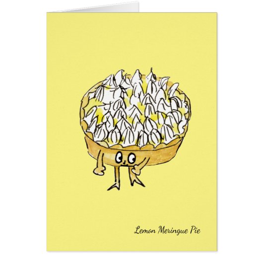 Funny Lemon Meringue Pie Quirky Niedlicher Cartoon (Vorne)