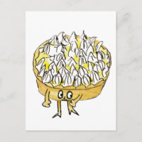 Funny Lemon Meringue Pie Quirky Niedlicher Cartoon