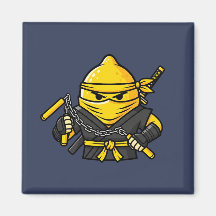 Funny Lemon Shinobi Ninja Nunchucks Illustration