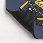 Funny Lemon Shinobi Ninja Nunchucks Illustration Mousepad (Ecke)