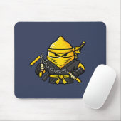 Funny Lemon Shinobi Ninja Nunchucks Illustration Mousepad (Mit Mouse)