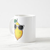 Funny Lemon Sunglasses Kaffeetasse (Vorderseite Links)