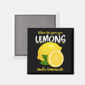 Funny Lemons Sprichwort macht Lemonade Magnet (Vorderseite/Rückseite)