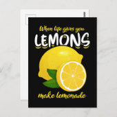 Funny Lemons Sprichwort macht Lemonade Postkarte (Vorne/Hinten)