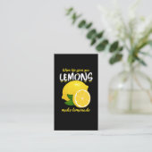 Funny Lemons Sprichwort macht Lemonade Visitenkarte (Stehend Vorderseite)