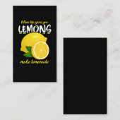 Funny Lemons Sprichwort macht Lemonade Visitenkarte (Vorne/Hinten)