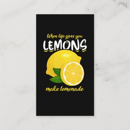 Funny Lemons Sprichwort macht Lemonade Visitenkarte (Vorderseite)