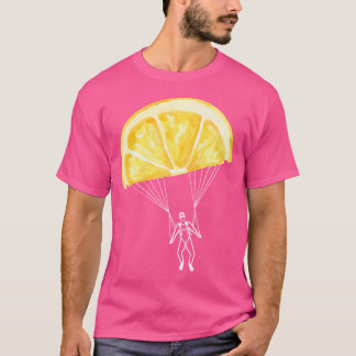 Funny Lemons Summer Sun Skydiving Parachute T-Shirt