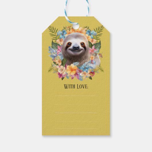 Funny lemur tropisches Thema individuelle Name Geschenkanhänger (Rückseite)