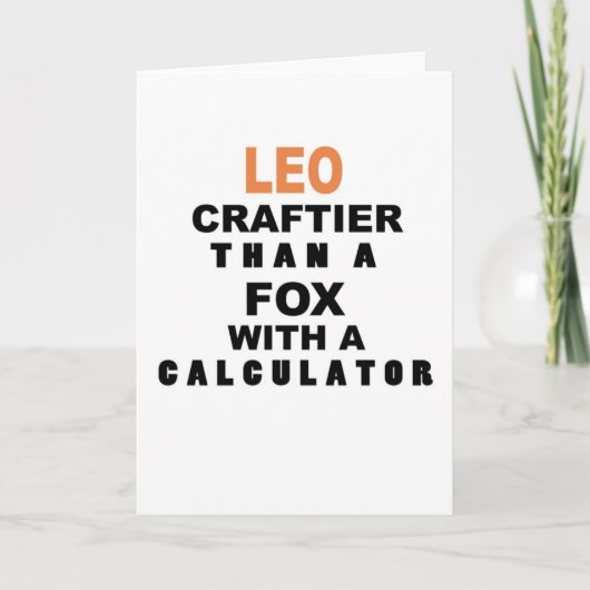 Funny Leo Birthday Card Karte (Vorderseite)