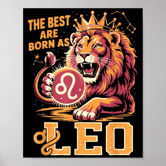 Funny Leo Birthday Quote Astrology Horoscope Gift  Poster (Vorne)