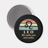 Funny Leo Zodiac Rules Magnet (Vorderseite/Rückseite)