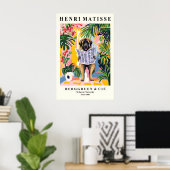 Funny Leonberger Art - Dog on Toilet, Matisse Poster (Heimbüro)