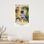 Funny Leonberger Art - Dog on Toilet, Matisse Poster (Küche)