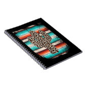 Funny Leopard Cactus Serape Cactus print Türkis Notizblock (Rechte Seite)