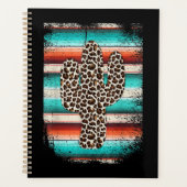 Funny Leopard Cactus Serape Cactus print Türkis Planer (Vorderseite)