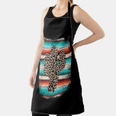 Funny Leopard Cactus Serape Cactus print Türkis Schürze (InSitu)