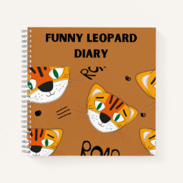 Funny Leopard Diary Notizblock