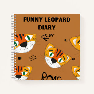 Funny Leopard Diary Notizblock