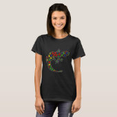 Funny Leopard Gecko Animals Puzzle Pieces Autismus T-Shirt (Vorne ganz)