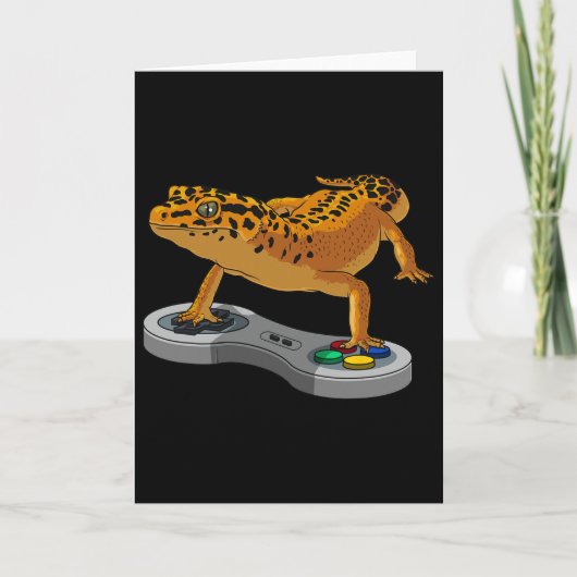 Funny Leopard Gecko Bearded Dragon Gift Kinder Coo Karte (Vorderseite)