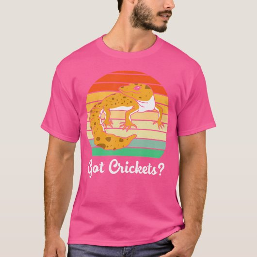 Funny Leopard Gecko Got Crickets T-Shirt (Vorderseite)