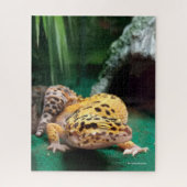 Funny Leopard Gecko lächelt für Paparazzi Puzzle (Vertikal)