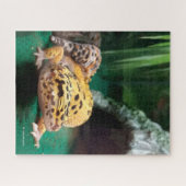 Funny Leopard Gecko lächelt für Paparazzi Puzzle (Horizontal)