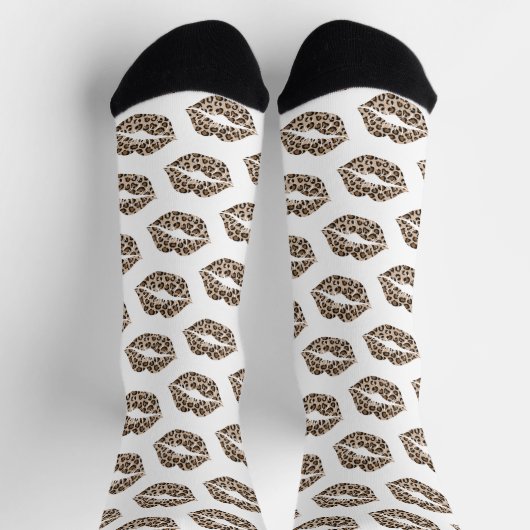Funny Leopard Lips Socken (Oben)