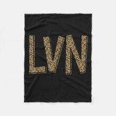 Funny Leopard Lvn Happy Licensed Vocational Nurse Fleecedecke (Vorderseite)
