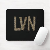 Funny Leopard Lvn Happy Licensed Vocational Nurse  Mousepad (Mit Mouse)