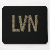 Funny Leopard Lvn Happy Licensed Vocational Nurse Mousepad (Vorne)