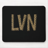 Funny Leopard Lvn Happy Licensed Vocational Nurse Mousepad (Vorne)
