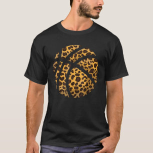 Funny Leopard Print Basketball Cooles Bestes Team T-Shirt