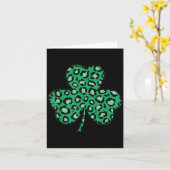 Funny Leopard Print Shamrock St. Patrick's Day Gif Karte (Gelbe Blume)