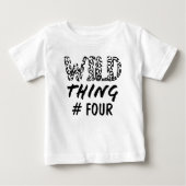 Funny Leopard Print, Zitat von Wild Things Baby T-shirt (Vorderseite)