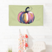 Funny Leopard Pumpkin Halloween Fall Banner (Insitu)
