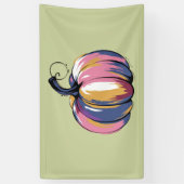 Funny Leopard Pumpkin Halloween Fall Banner (Vertikal)