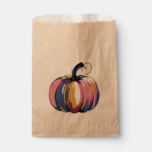 Funny Leopard Pumpkin Halloween Fall Geschenktütchen (Vorderseite)