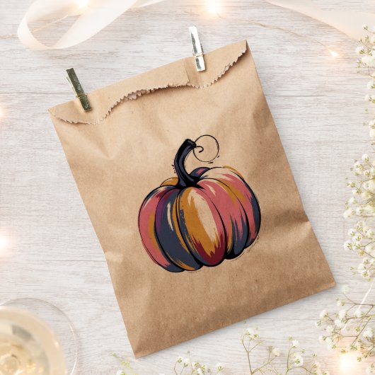 Funny Leopard Pumpkin Halloween Fall Geschenktütchen (Ausgeschnitten)