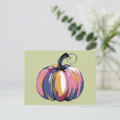 Funny Leopard Pumpkin Halloween Fall Postkarte (Stehend Vorderseite)