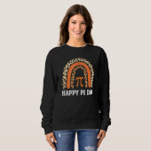 Funny Leopard Rainbow Happy Pi Day Math Teacher Da Sweatshirt (Vorne ganz)