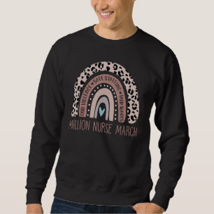 Funny Leopard Rainbow Million Nurse März 2022 Lov Sweatshirt