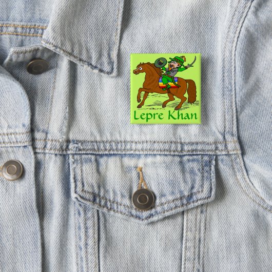 Funny Lepre Khan St Patrick's Day Button (Beispiel)