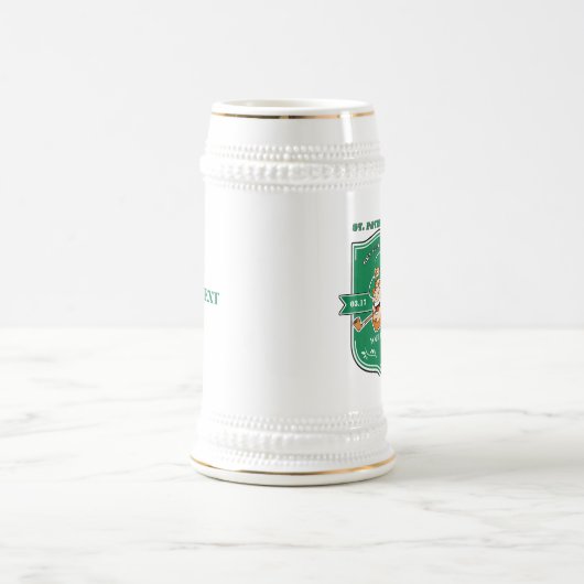 Funny Leprechaun Abzeichen St. Patrick's Day Bierglas (Mittel)